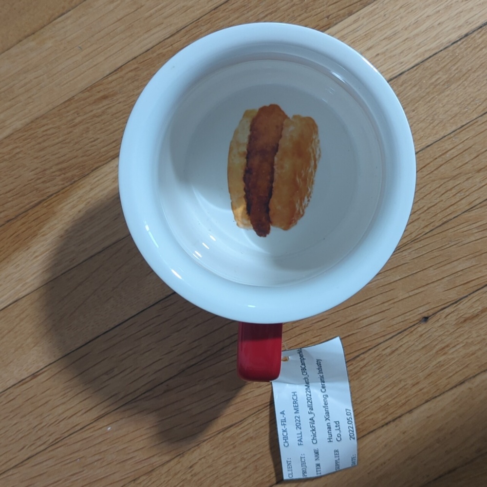 Rare Chick-Fil-A Chicken For Breakfast Large Coffee Mug Tea Cup 2022 Mint
